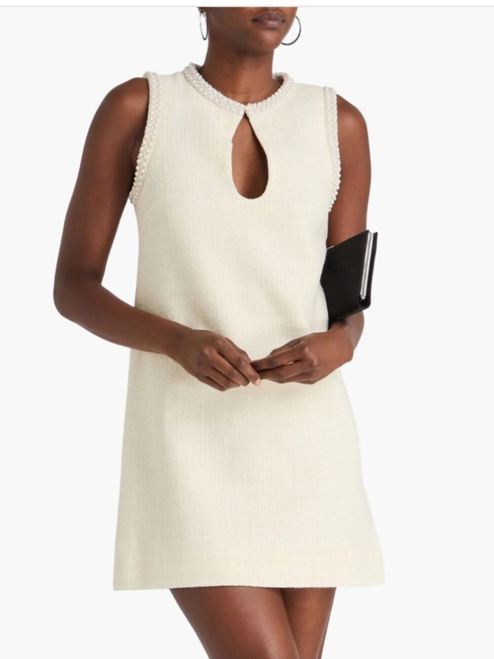 Sandro Morane Pearl Embellished Tweed Mini Dress NWT Size 10